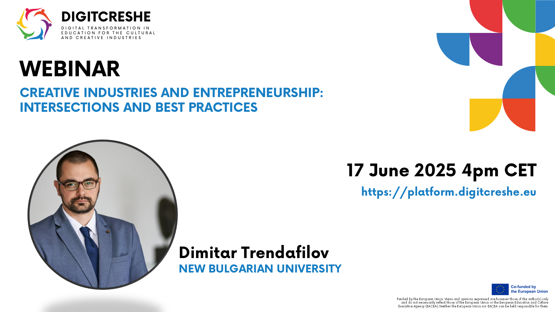 Webinar Creative Industries and Entrepreneurship: Intersections and Best Practices 